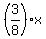 %283%2F8%29x