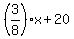 %283%2F8%29x%2B20