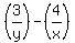 %283%2Fy%29-%284%2Fx%29