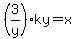 %283%2Fy%29ky+=+x