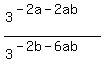%283%5E%28-2a-2ab%29%29%2F%283%5E%28-2b-6ab%29%29