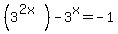 %283%5E%282x%29%29-3%5Ex=-1