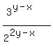 %283%5E%28y-x%29%29%2F%282%5E%282y-x%29%29