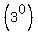%283%5E0%29