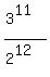 %283%5E11%29%2F%282%5E12%29