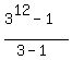 %283%5E12-1%29%2F%283-1%29
