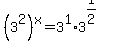 %283%5E2%29%5Ex=3%5E1%2A3%5E%281%2F2%29