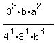 %283%5E2%2Ab+%2A+a%5E2%29%2F%284%5E4%2A3%5E4%2Ab%5E3%29