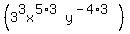 %283%5E3x%5E%285%2A3%29y%5E%28-4%2A3%29%29