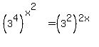 %283%5E4%29%5E%28x%5E2%29=+%283%5E2%29%5E%282x%29
