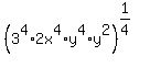 %283%5E4%2A2x%5E4%2Ay%5E4%2Ay%5E2%29%5E%281%2F4%29
