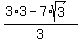 %283+%2A+3+-+7+%2A+sqrt%283%29%29%2F3