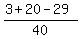 %283+%2B+20+-+29%29%2F40