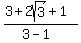%283+%2B+2sqrt%283%29+%2B+1%29%2F%283+-+1%29