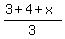 %283+%2B+4+%2B+x%29%2F3