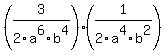 %283+%2F2a%5E6b%5E4%29%281%2F2a%5E4b%5E2%29