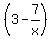 %283+-+7%2Fx%29