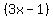 %283+x+-+1%29