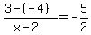 %283-%28-4%29%29%2F%28x-2%29=-5%2F2