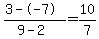 %283--7%29%2F%289-2%29+=+10%2F7
