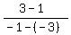 %283-1%29%2F%28-1-%28-3%29%29