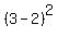 %283-2%29%5E2