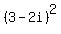 %283-2i%29%5E2