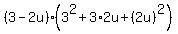 %283-2u%29%283%5E2%2B3%2A2u%2B%282u%29%5E2%29