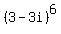 %283-3i%29%5E6