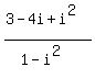 %283-4i%2Bi%5E2%29%2F%281-i%5E2%29