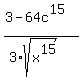 %283-64c%5E15%29%2F%283%2Asqrt%28x%5E15%29%29