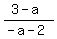 %283-a%29%2F%28-a-2%29