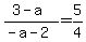 %283-a%29%2F%28-a-2%29=5%2F4