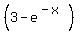 %283-e%5E%28-x%29%29