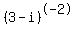 %283-i%29%5E-2
