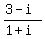 \"%283-i%29+%2F+%281%2Bi%29\"