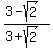 %283-sqrt%282%29%29%2F%283%2Bsqrt%282%29%29