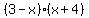 %283-x%29%28x%2B4%29