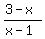%283-x%29%2F%28x-1%29