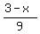 %283-x%29%2F9