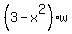 %283-x%5E2%29w