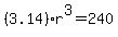 %283.14%29r%5E3+=+240