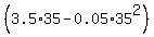 %283.5%2A35+-+0.05%2A35%5E2%29