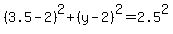 %283.5-2%29%5E2+%2B+%28y-2%29%5E2+=+2.5%5E2