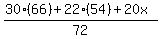 %2830%2866%29+%2B+22%2854%29+%2B+20x%29%2F72