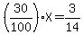 %2830%2F100%29X=3%2F14