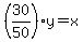 %2830%2F50%29y=x