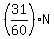 %2831%2F60%29N