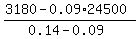 %283180-0.09%2A24500%29%2F%280.14-0.09%29