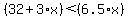 %2832%2B3%2Ax%29%3C%286.5%2Ax%29
